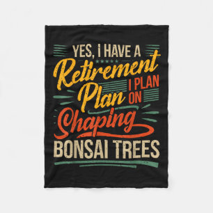 Bonsai Tree Hobby - Remüde Bonsai Lover Retiremen Fleecedecke