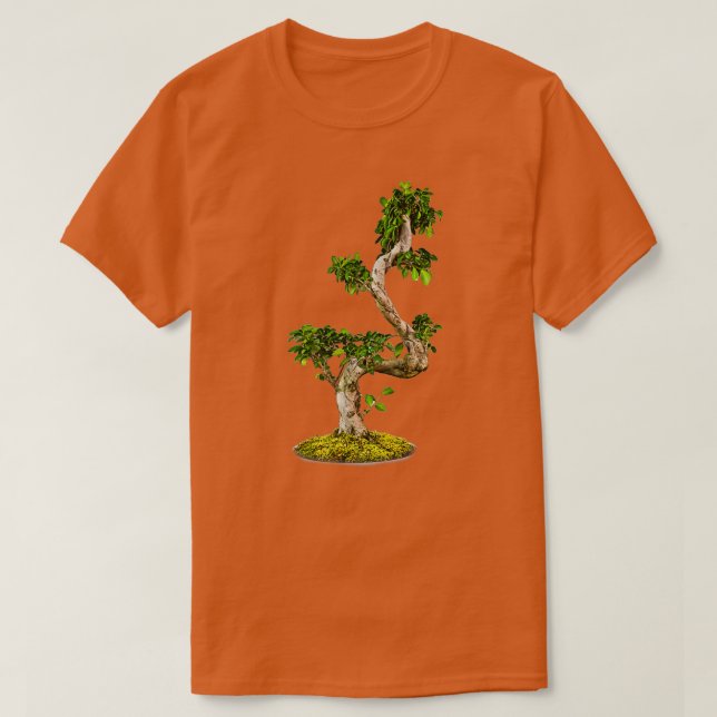 Bonsai Tree in handgrüner Natur abgeschiedenes Wei T-Shirt (Design vorne)