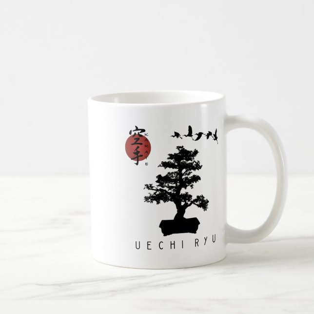 Bonsai Tree Karate Design - Uechi Ryu Instructor Kaffeetasse (Rechts)