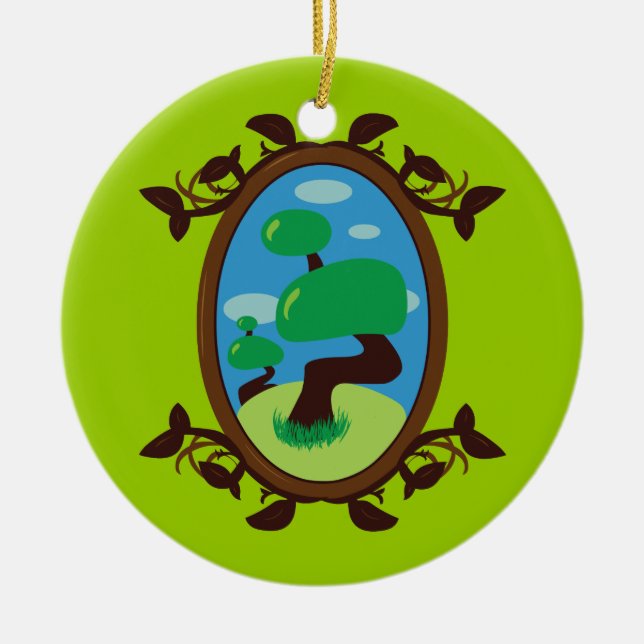 Bonsai Tree Keramik Ornament (Vorne)