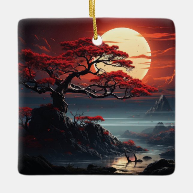 Bonsai Tree Keramikornament (Vorderseite)