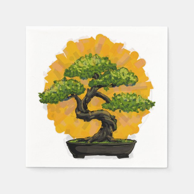 Bonsai Tree Lover Serviette (Vorderseite)