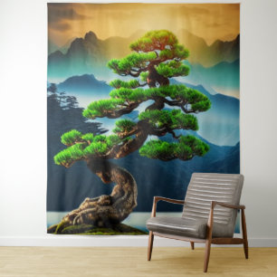 Bonsai Tree Tapestry Wandteppich