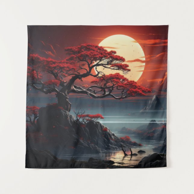 Bonsai Tree Wandteppich (Vorderseite)