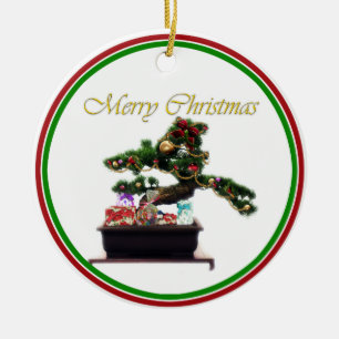 Bonsai-Weihnachtsbaum Keramik Ornament