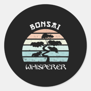 Bonsai Whisperer - Penjing Trey Planing Geschenk Runder Aufkleber
