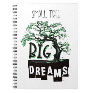 Bonsais - kleiner Baum-große Träume Notizblock