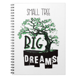 Bonsais - kleiner Baum-große Träume Notizblock