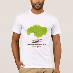 Bontebok-Nationalpark Südafrika Karte T-Shirt