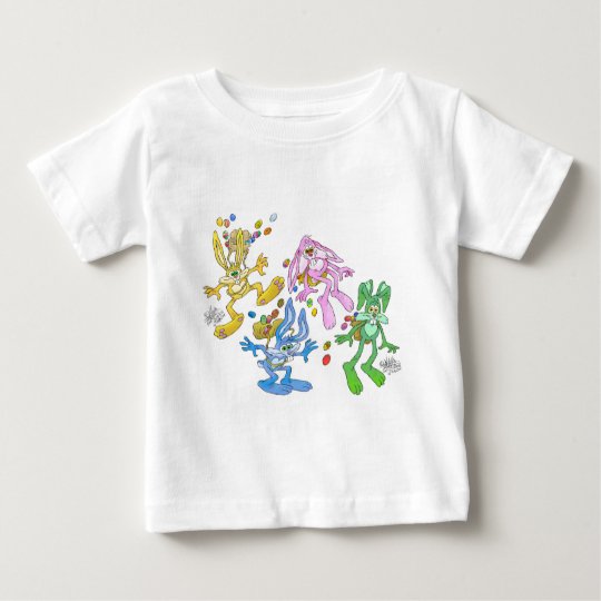 Bonucing bunnies.jpg baby t-shirt