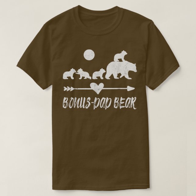 Bonus Dad Bear Shirt with Four Cute Bear Cubs Gift (Design vorne)