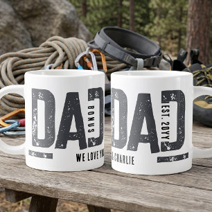 Bonus-Daddy-Jahr personalisiert mit Distressed-Opt Jumbo-Tasse