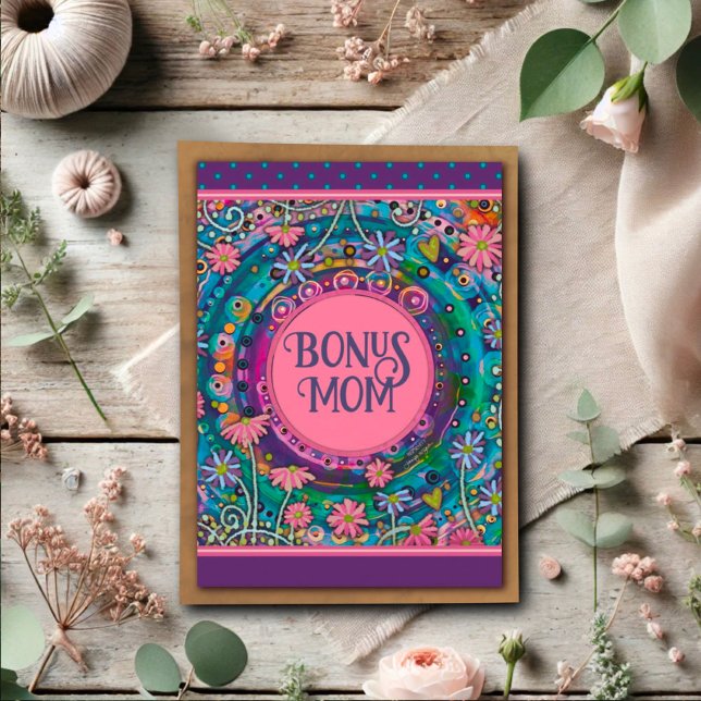 Bonus Mama Blumenfloral Hübsch Einzigartiger Mutte Karte (Von Creator hochgeladen)