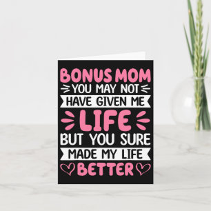 Bonus-Mama, die Sie mir zu einem besseren Leben ve Karte