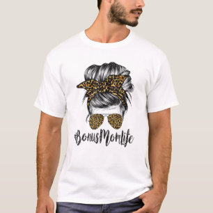 Bonus Mama Life Hair Bandana Brille Leopard Mutter T-Shirt