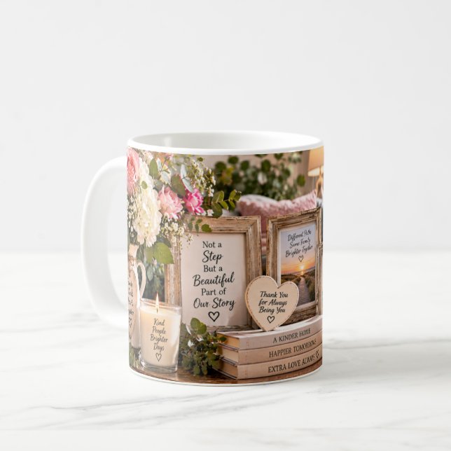 Bonus-Mutter Extra-Liebe-Tasse Kaffeetasse (Vorderseite Links)