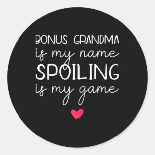 Bonus Oma ist mein Name Verderben ist mein Spiel l Runder Aufkleber