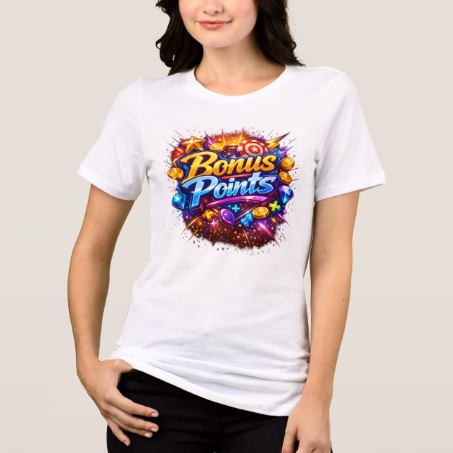 Bonus Points! Vintage Tri-Blend Shirt (Vorderseite)