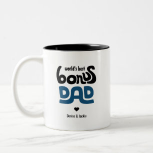 Bonus Vater Hand Blau und Schwarz Zweifarbige Tasse