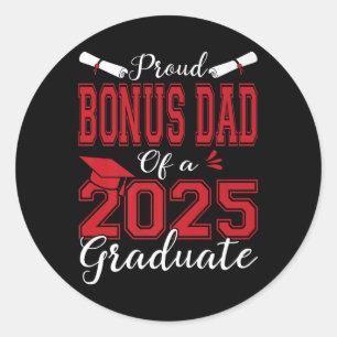 Bonus Vater Senior 2025 Proud Bonus Vater von 2025 Runder Aufkleber