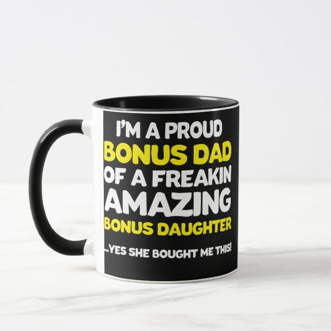 Bonus Vater Vathers Day Geschenk StepTochterin Ste Tasse (Links)