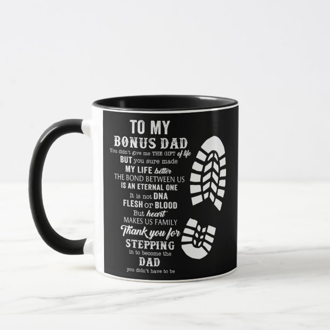 Bonus Vater Vathers Day Geschenk von Stepdad für Tasse (Links)