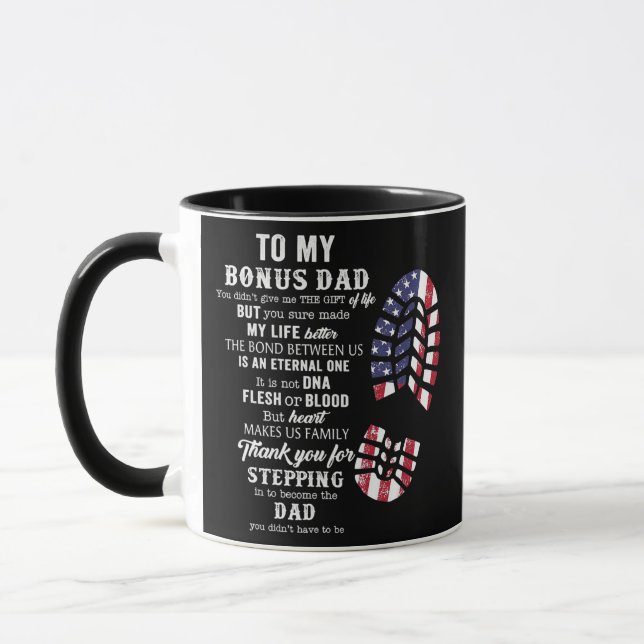 Bonus Vater Vathers Day Geschenk von Stepdad für Tasse (Links)