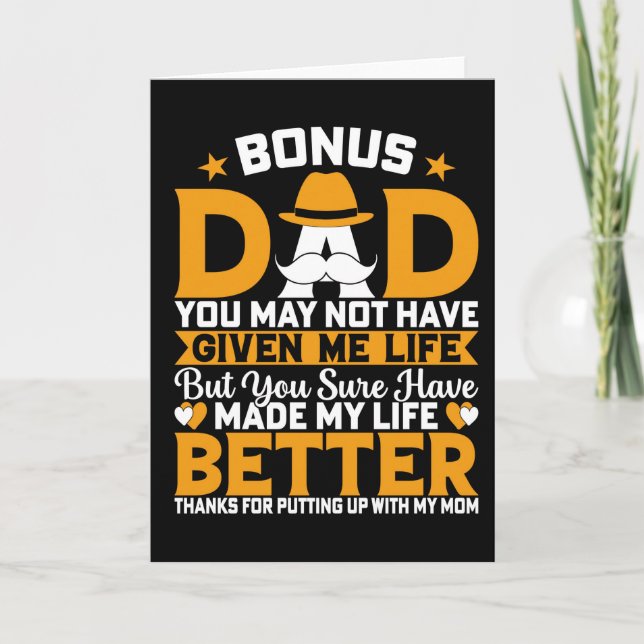 Bonus Vater Vathers Day Karte (Vorderseite)