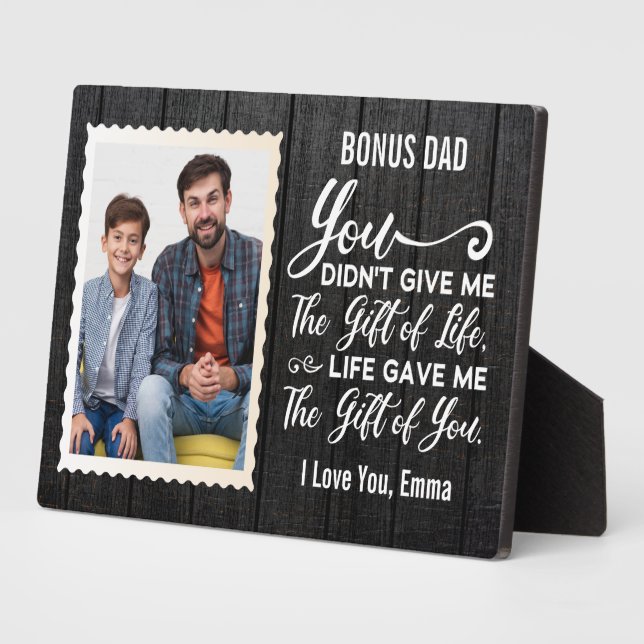Bonus Vater Wertschätzung Geschenk Individuelle Na Fotoplatte (Seite)