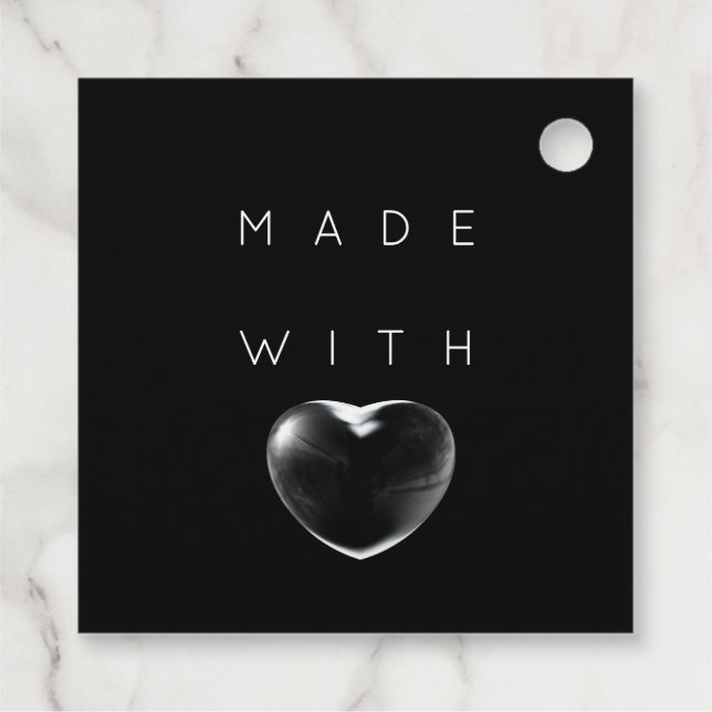 Bonuscode Logo Gold Herzstück Dankeschön Minimal Geschenkanhänger (Rückseite)