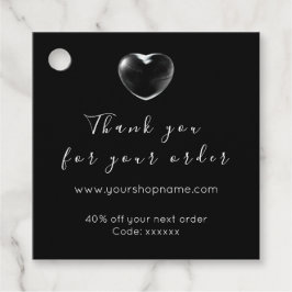 Bonuscode Logo Gold Herzstück Dankeschön Minimal Geschenkanhänger