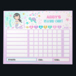 Bonusdiagramm Personalisierte Übersicht der Kopfsc Notizblock<br><div class="desc">Personalisiertes Rewards Chore Routine Chart.</div>