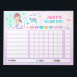 Bonusdiagramm Personalisierte Übersicht der Kopfsc Notizblock<br><div class="desc">Personalisiertes Rewards Chore Routine Chart.</div>