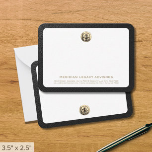 Bonuskarte für elegante klassische Gold-Logos Mitteilungskarte