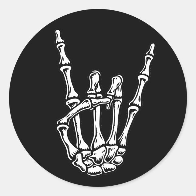 Bony Rock Hand Runder Aufkleber (Vorderseite)