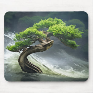 Bonzai Pflanze Wind Tranquil Friedlich Mousepad