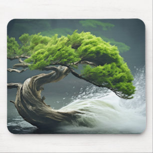 Bonzai Pflanze Wind Tranquil Friedlich Mousepad