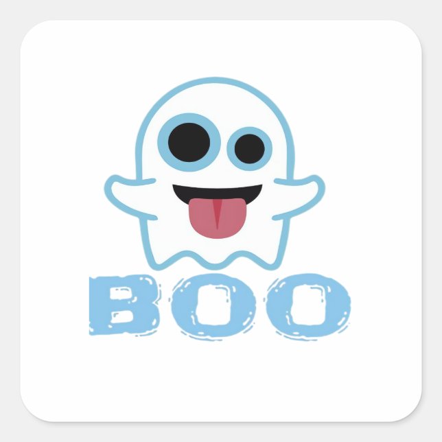 Boo Albern Funny Meme Quadratischer Aufkleber (Vorderseite)