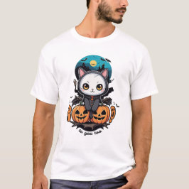 Boo auch für dich | Niedliche Katzenwings & Pumpki T-Shirt