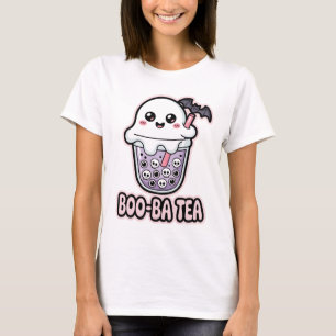 Boo-Ba Tea Drôle Fantôme Boba T-Shirt   Cute Kawai