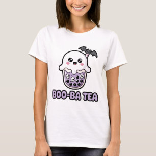 Boo-Ba Tea Drôle Fantôme Boba T-Shirt Cute Kawai