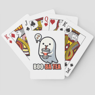 Boo-Ba Tea Geist – Verspielter Halloween-Boba-Lieb Spielkarten