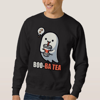 Boo-Ba Tea Geist – Verspielter Halloween-Boba-Lieb Sweatshirt
