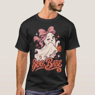 Boo Babe Rosa Halloween-Geist T-Shirt