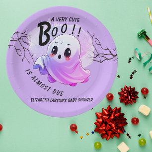 Boo Baby Dusche Halloween Lila, Party und Niedlich Pappteller