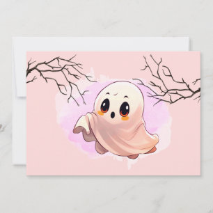 Boo Baby Dusche Halloween Pink Thema Niedliches Pa Dankeskarte
