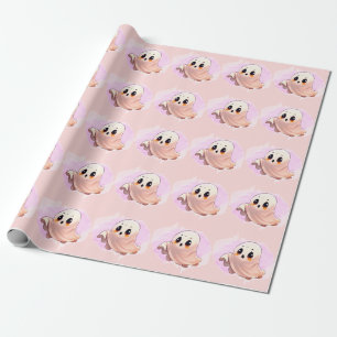 Boo Baby Dusche Halloween Pink Thema Niedliches Pa Geschenkpapier