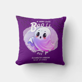 Boo Baby Dusche Halloween Tief Lila Party Kissen