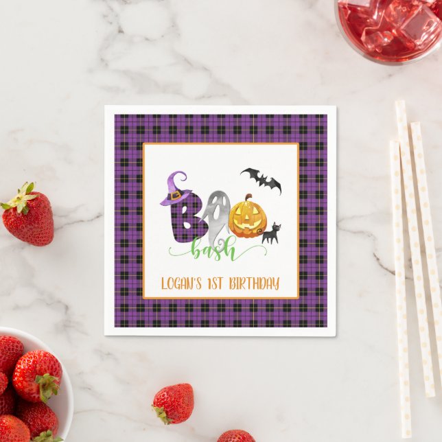 Boo Bash Geburtstagsparty Napkin - Custom Serviette (Beispiel)