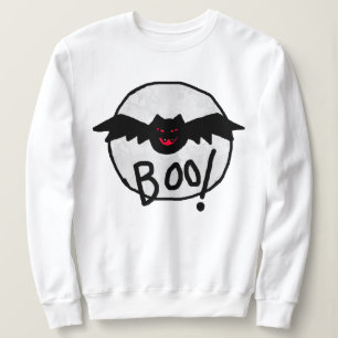 Boo Bat Art Abstrait Halloween Sweatshirt